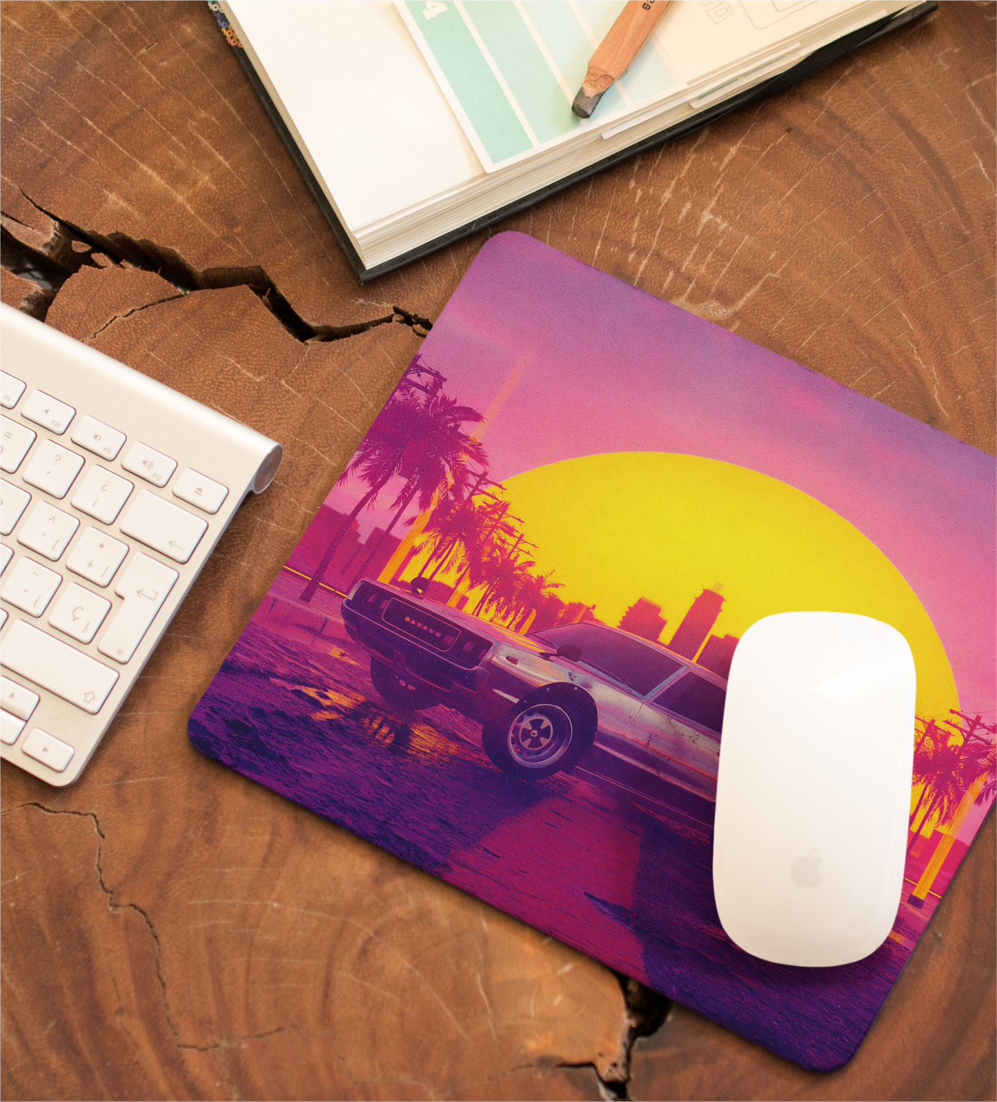 Liberty City Skyline Square Mouse Pad