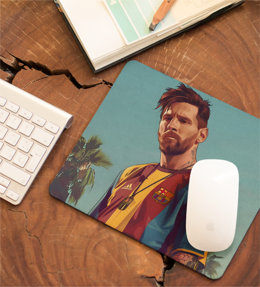 Lionel Messi Artwork Square Mouse Pad