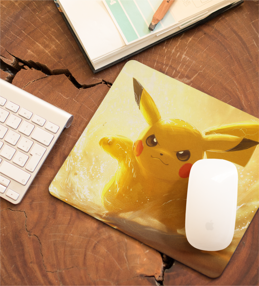 Dynamic Pikachu Square Mouse Pad