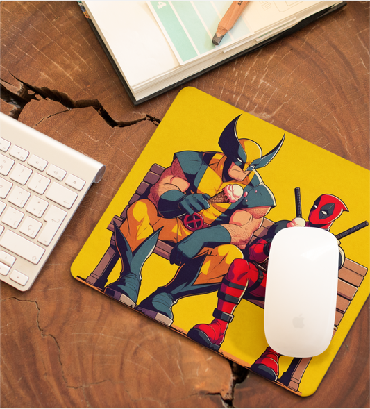 Wolverine X Deadpool Square Mouse Pad