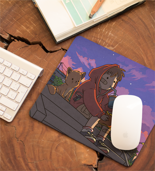 Anime Boy Square Mouse Pad