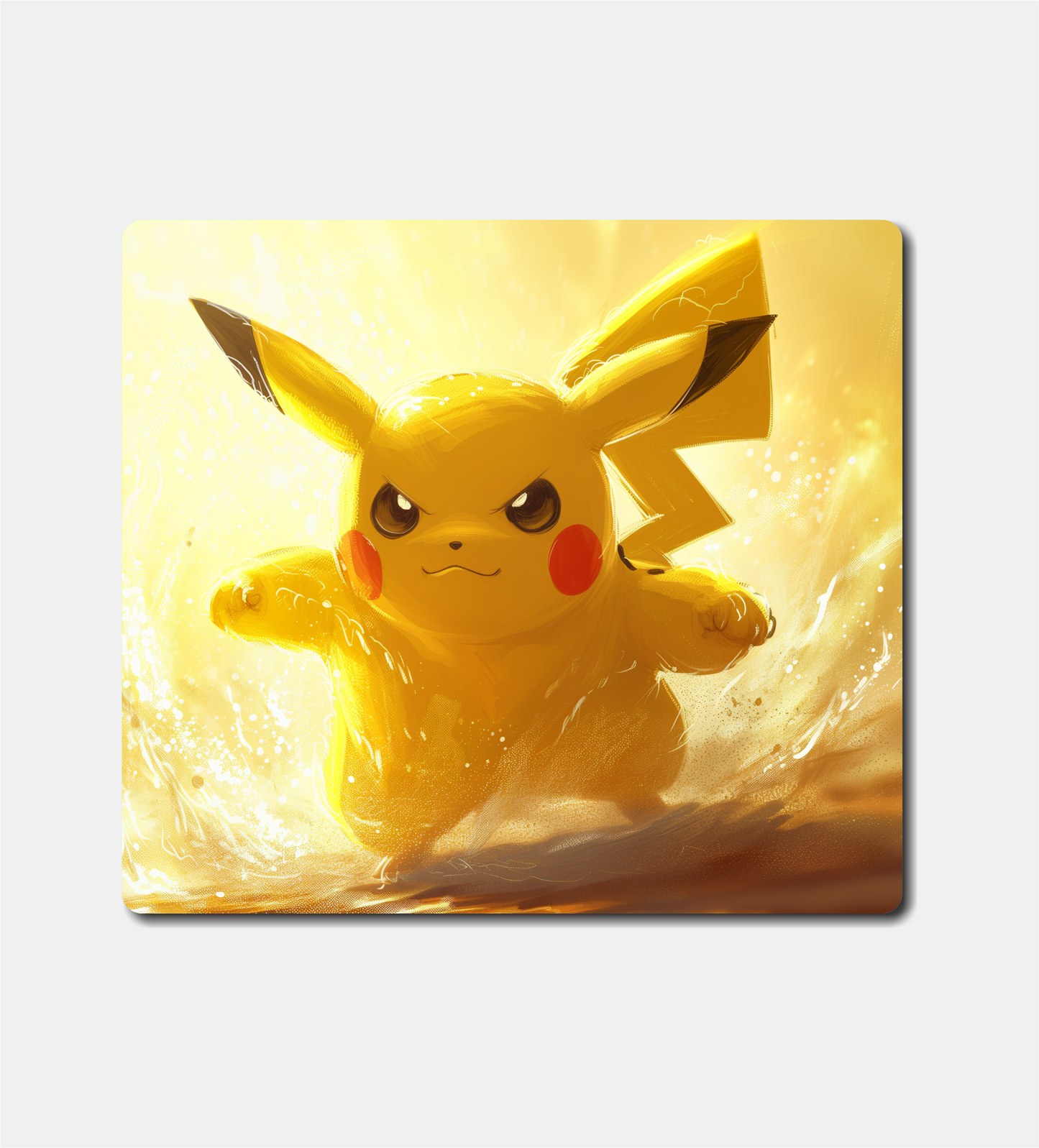 Dynamic Pikachu Square Mouse Pad