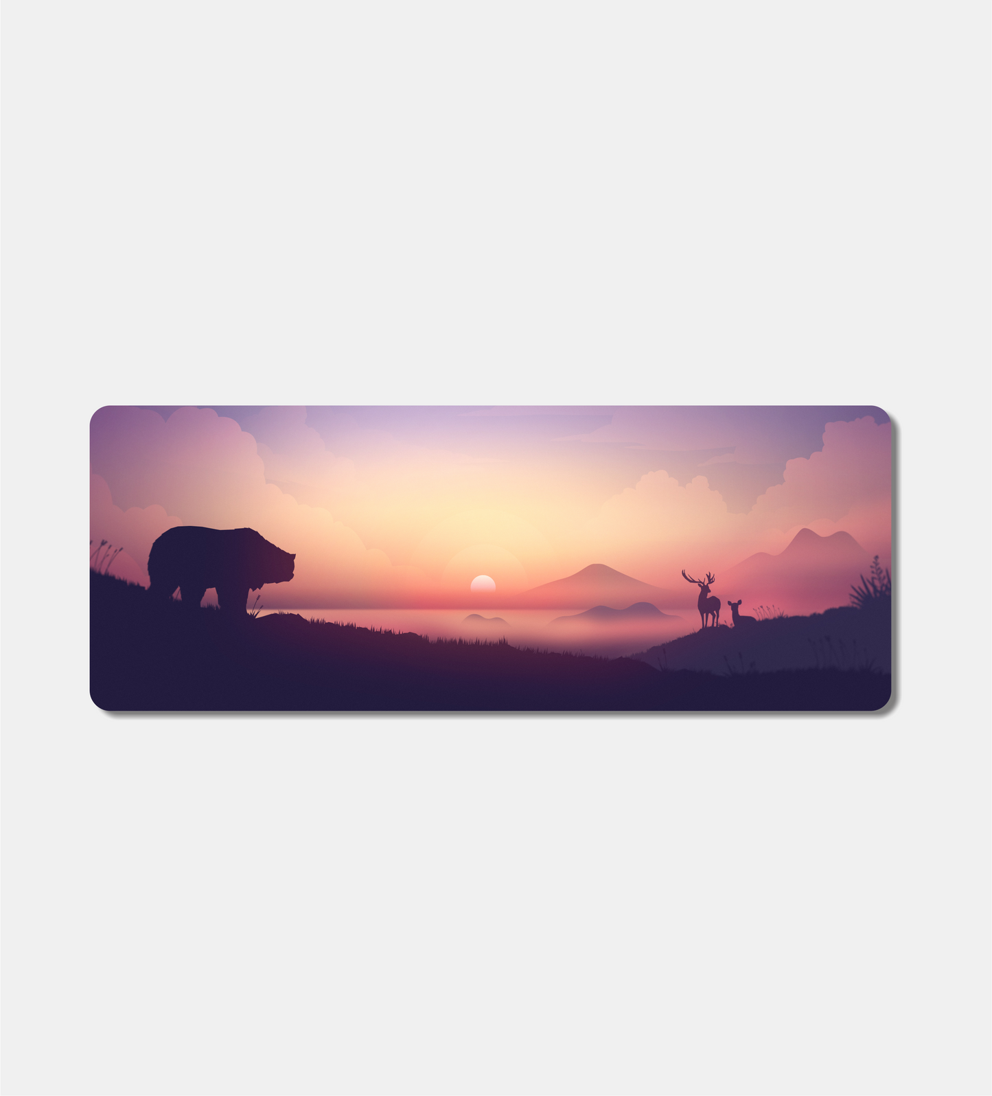 Sunset Silhouette Desk Pad