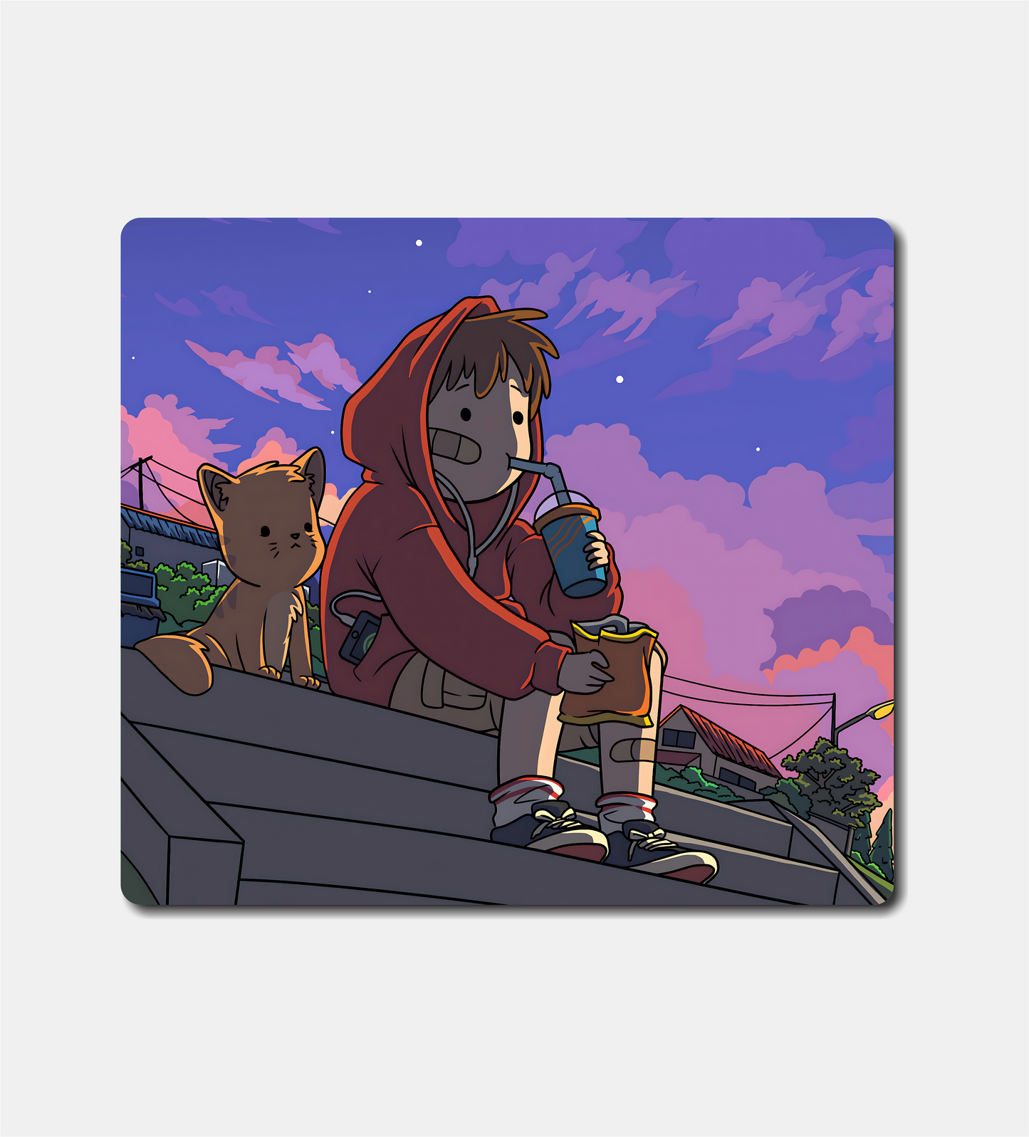 Anime Boy Square Mouse Pad