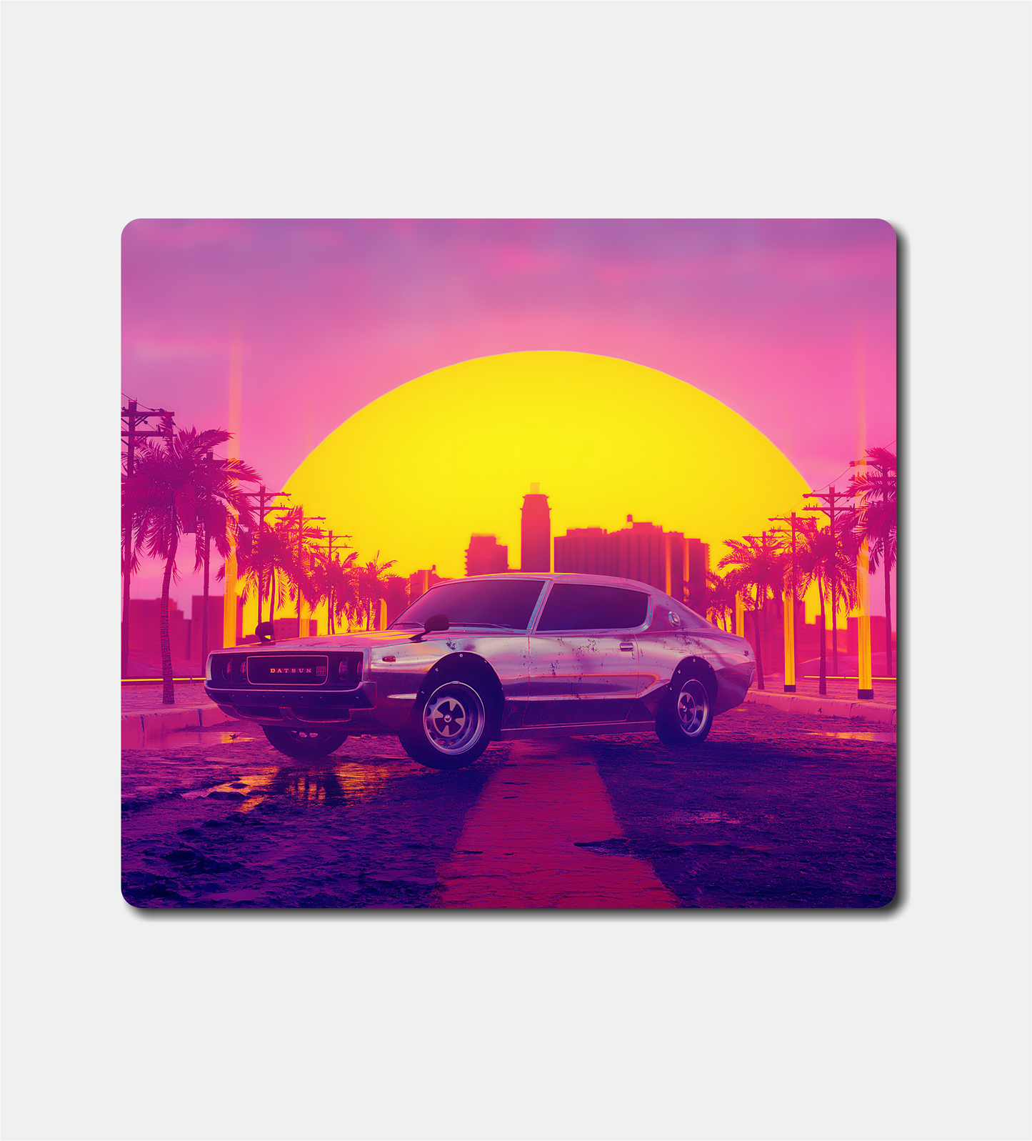 Liberty City Skyline Square Mouse Pad