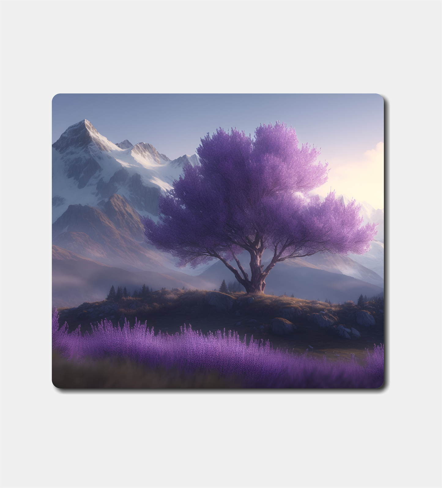 Alpine Landscape Square Mouse Pad