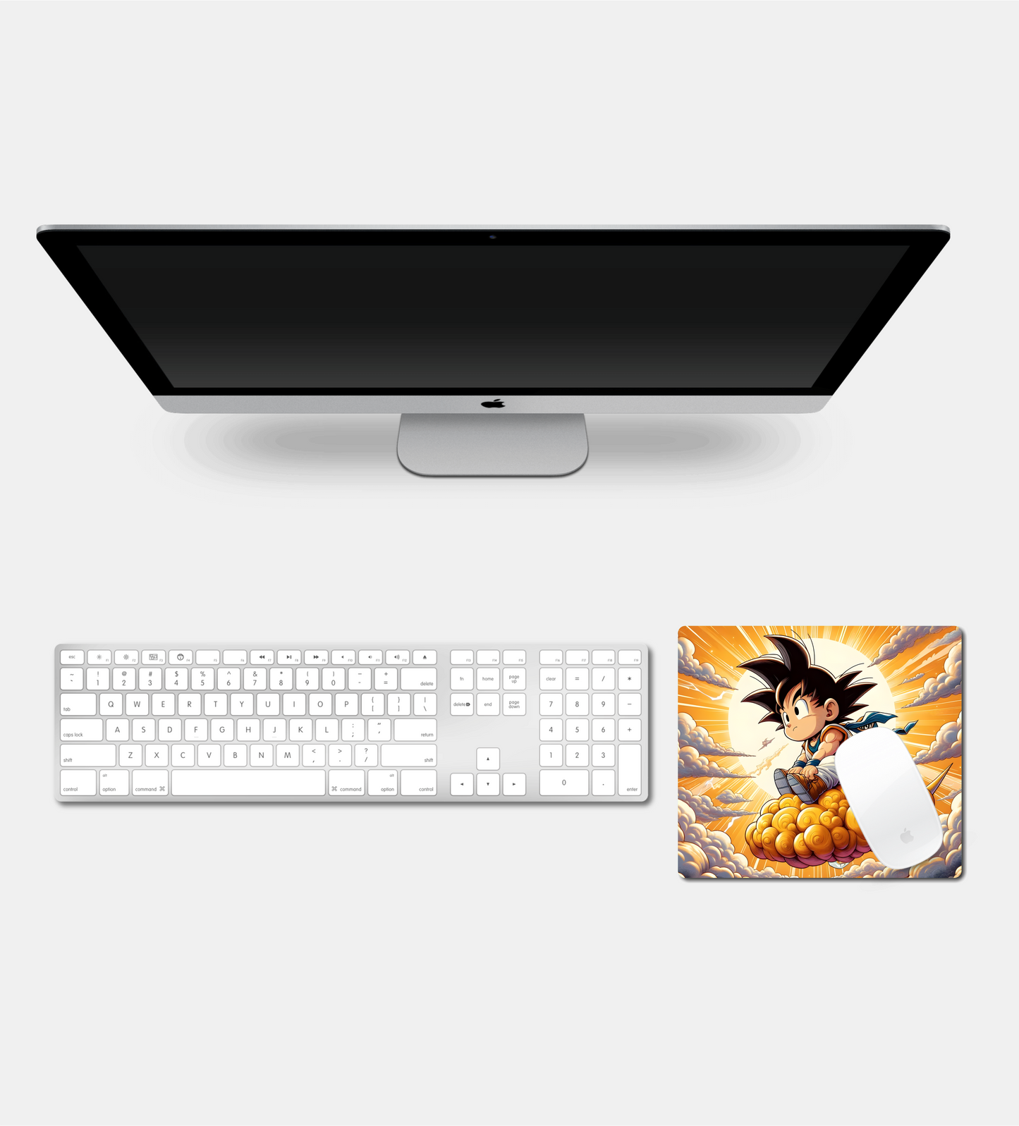 Goku on Cloud Square Mouse Pad