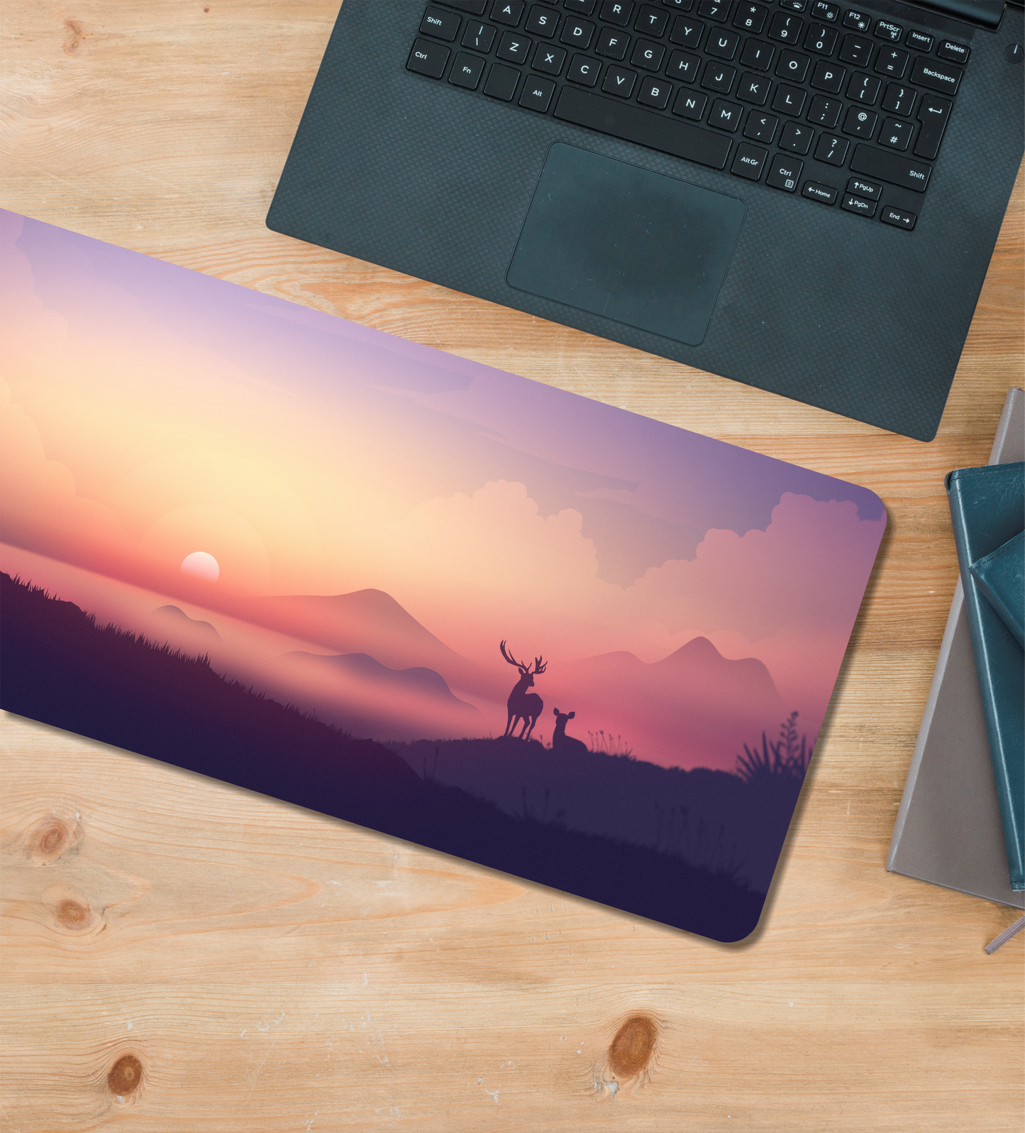 Sunset Silhouette Desk Pad