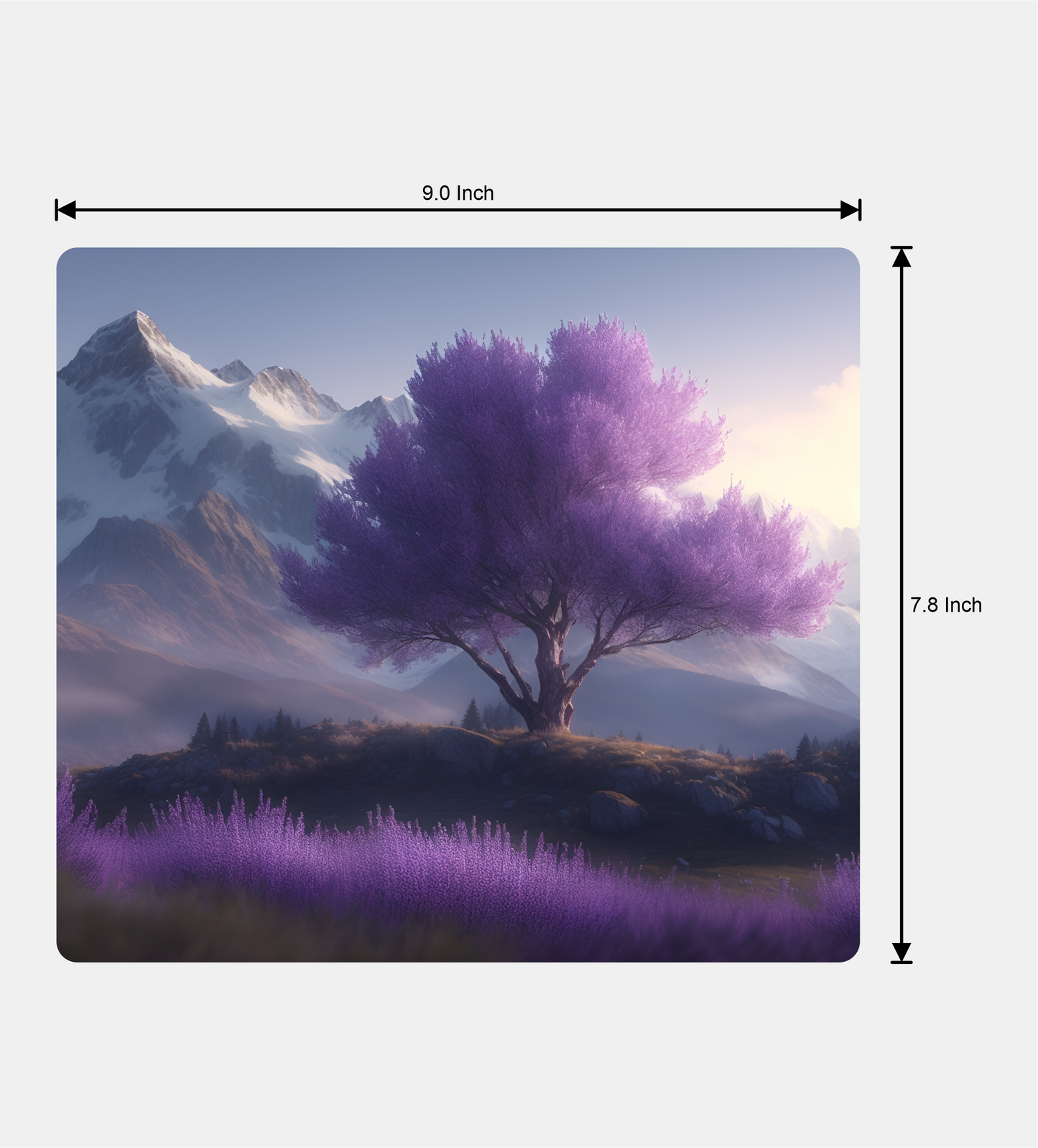 Alpine Landscape Square Mouse Pad