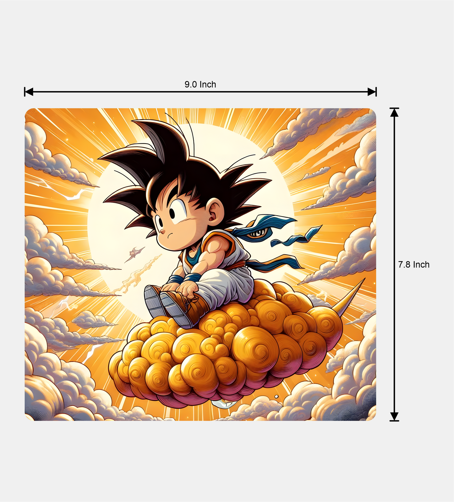 Goku on Cloud Square Mouse Pad